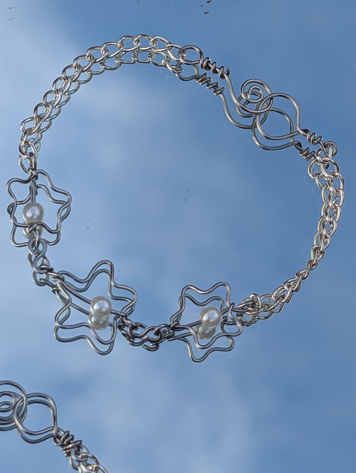 Unique Star Pearl Pendant Bracelet
