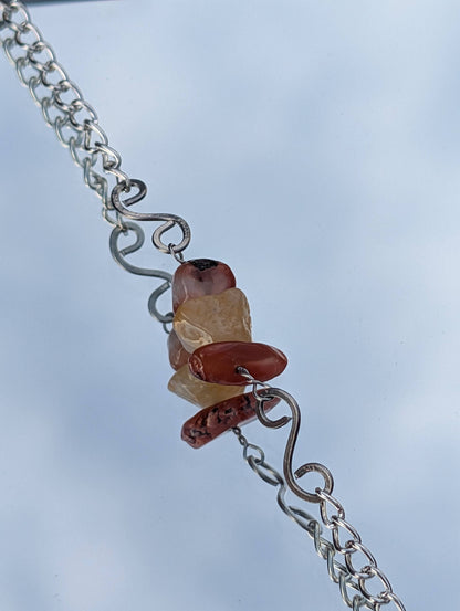 Citrine Crystal Glasses Chain