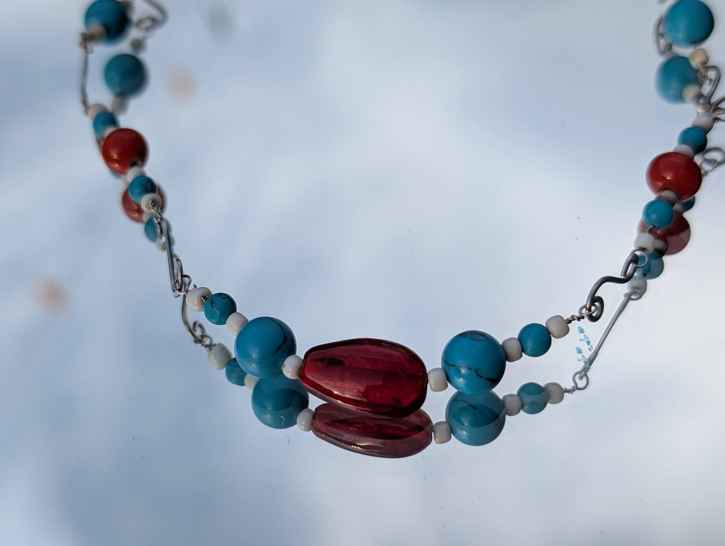 Spiral Beaded Glasses Chain