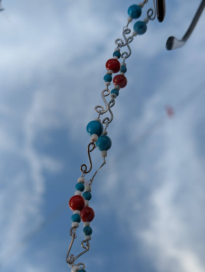 Spiral Beaded Glasses Chain