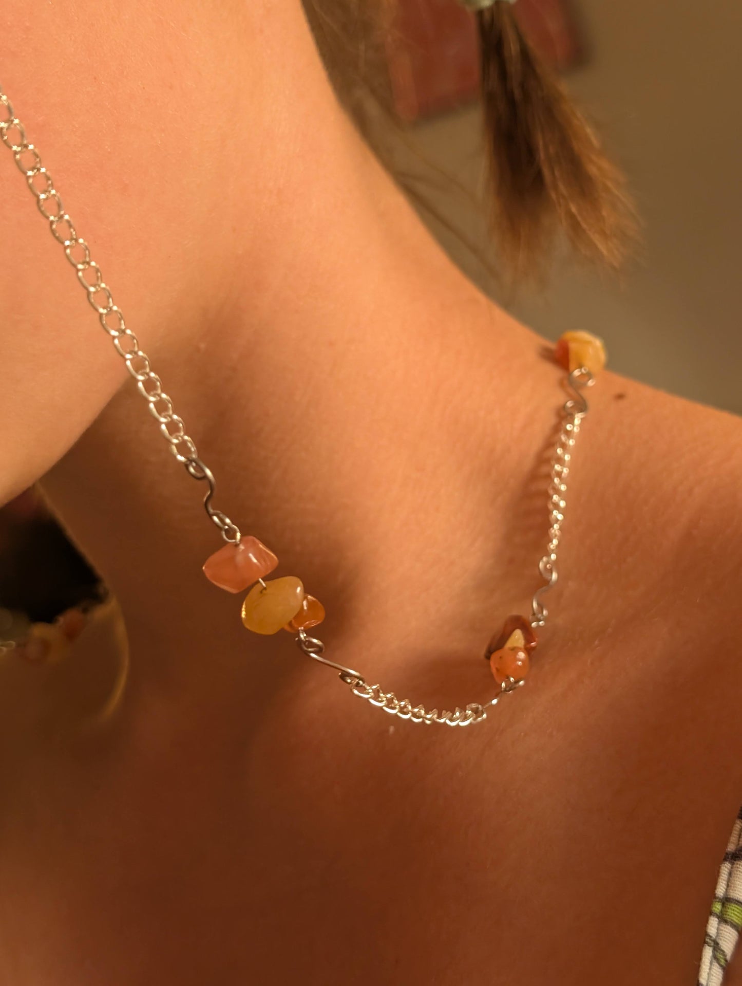 Citrine Crystal Glasses Chain