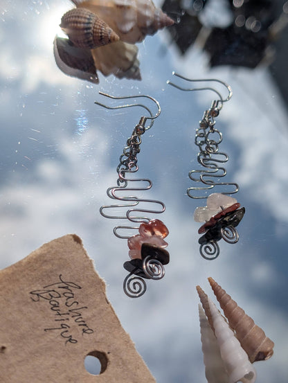 Crystal Spiral Earrings