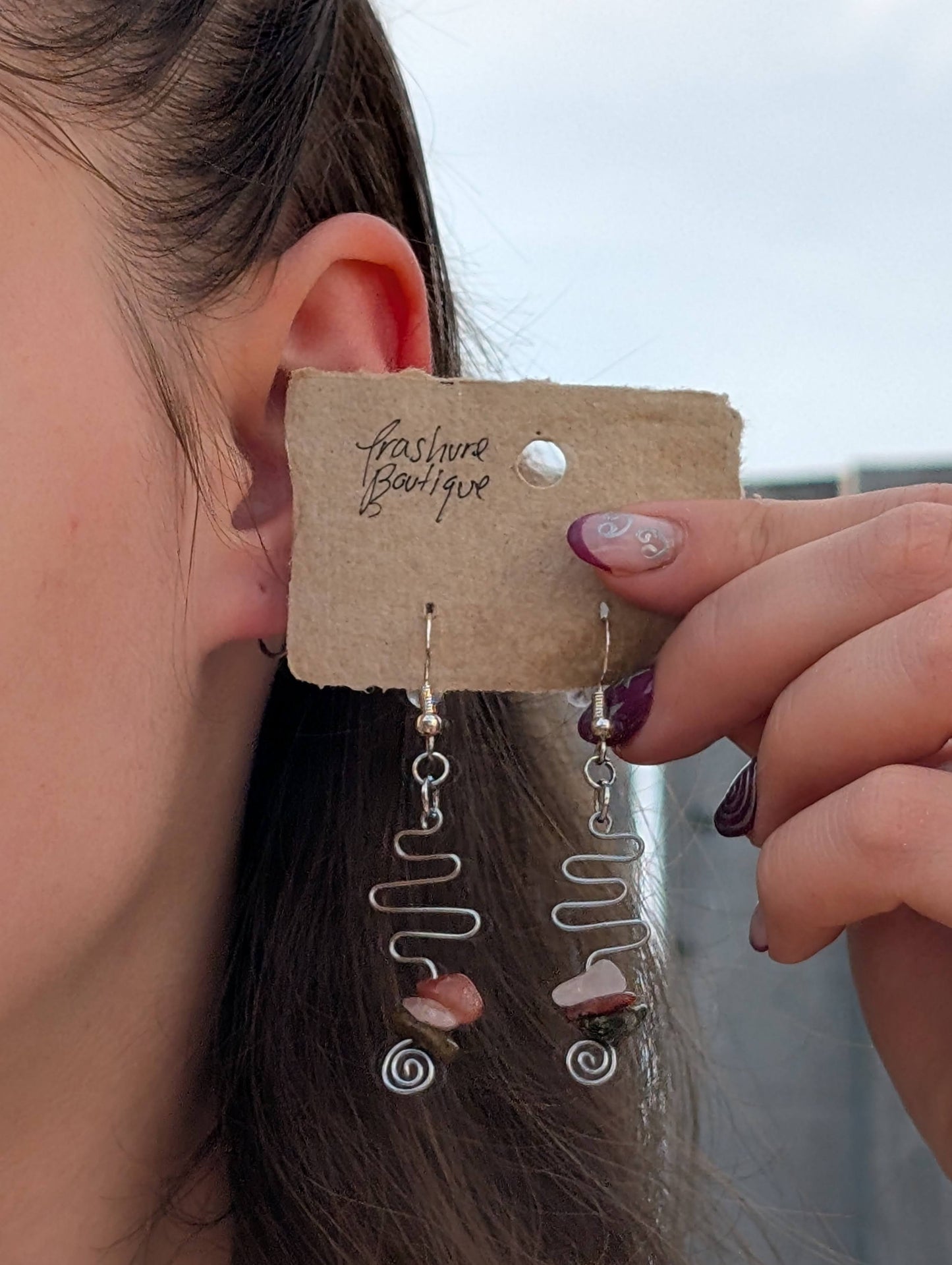Crystal Spiral Earrings