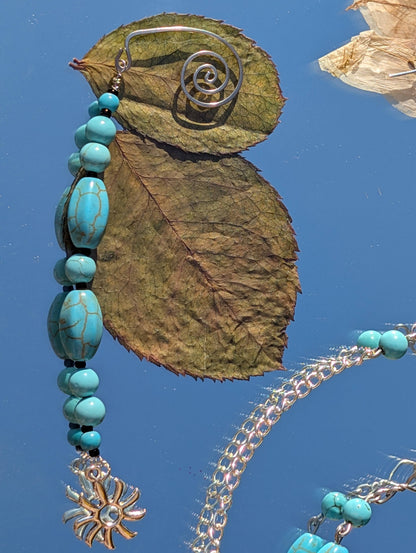 Upcycled Turquoise Beaded Bookmark