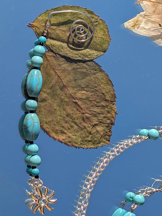 Upcycled Turquoise Beaded Bookmark
